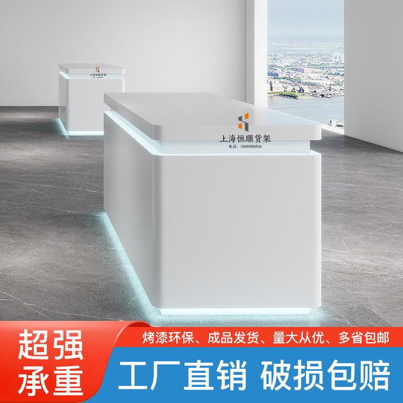 公司展厅展示台沙盘门窗样角中岛柜台体验桌发光长方形展示柜烤漆