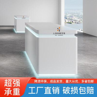 公司展厅展示台沙盘门窗样角中岛柜台体验桌发光长方形展示柜烤漆