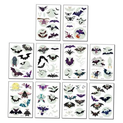 1pc Halloween Tattoo Stickers Luminous Temporary Waterproof
