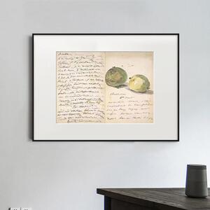 马奈的信印象派复古装饰画中古客厅餐厅咖啡厅卡纸挂画书房墙壁画
