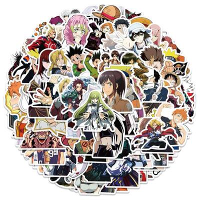 50Pcs Mix Anime Stickers NARUTO ONEPIECE Graffiti Sticker Wa