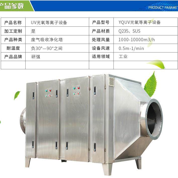 废气处理UV 光氧净化器 等离子催化净化设备工业除臭净化一体设备