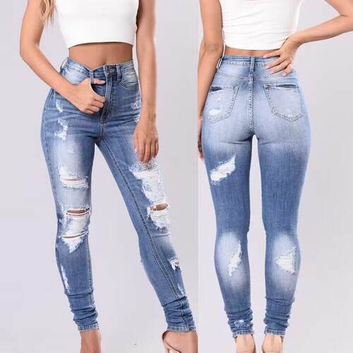 Cowboy hole women's clothing 牛仔破洞女装
