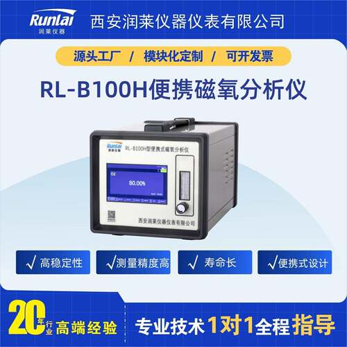 润莱仪器便携磁氧分析仪RL-B100H测量精度顺磁氧分析系统