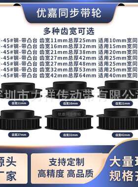同步带轮S8M22齿钢齿宽27/32/42型内孔1271415671928齿形带同步轮