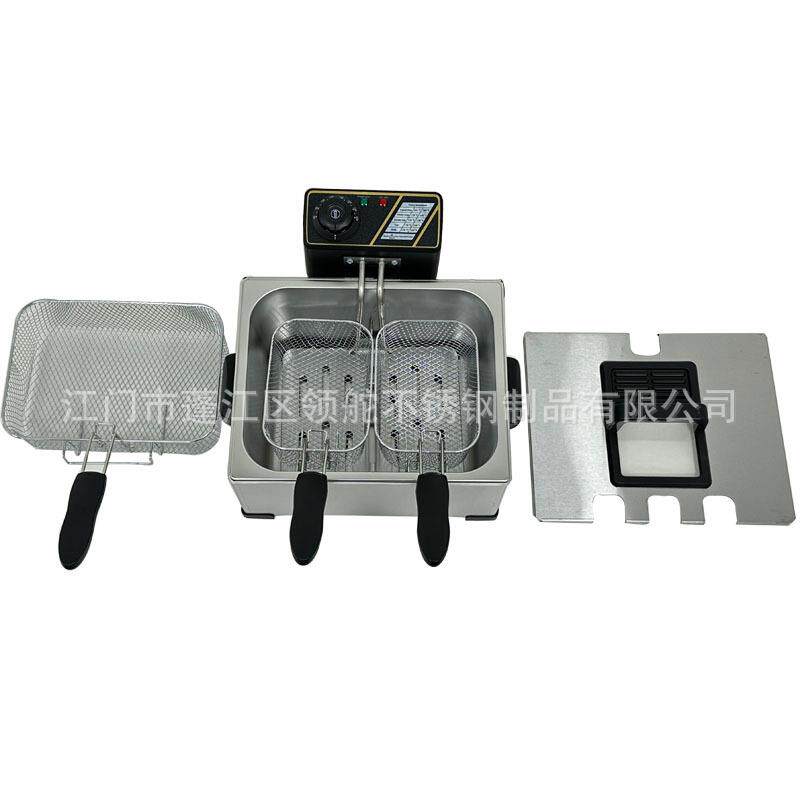商用5L可视电炸炉锅温控款加厚不锈油炸小吃设备可做110V