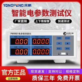 永鹏PW9901功率测试仪智能电量测试电参数测量仪功率表数字功率计