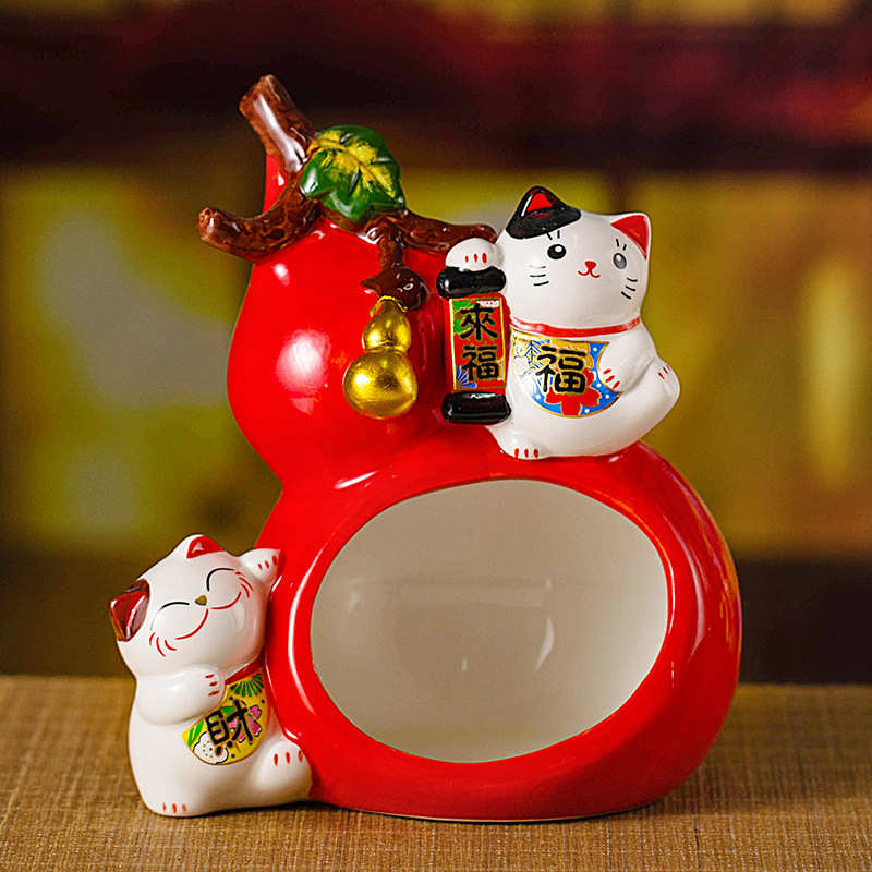 事事如意收纳盒葫芦满满玄关钥匙收纳摆件创意客厅茶几装饰品礼品