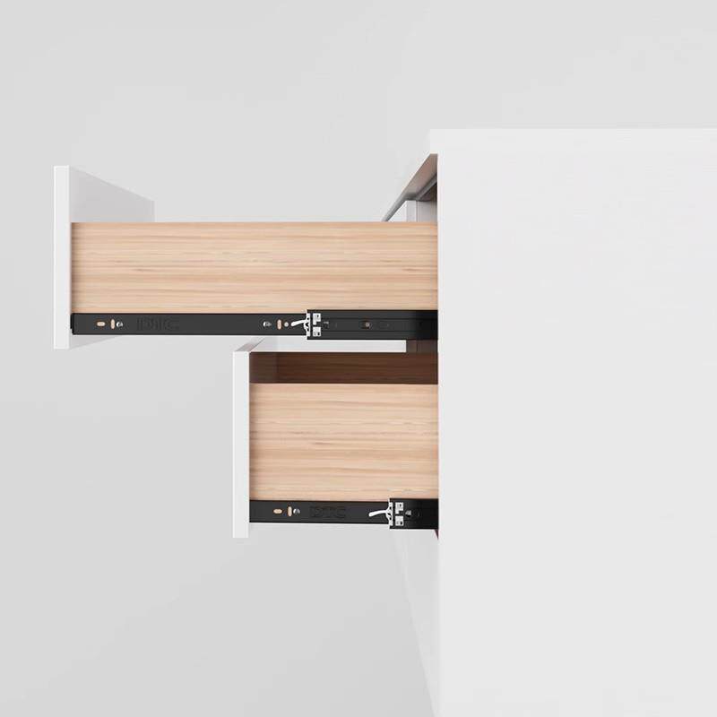 东泰DTC无阻尼抽屉轨道导轨三节轨道无阻尼缓冲滑轨3节静音滚珠