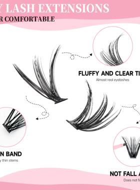 Lashes Clusters Set Extensions Kit Fake eyelashes Mix Lash C