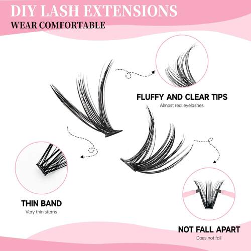 Lashes Clusters Set Extensions Kit Fake eyelashes Mix Lash C