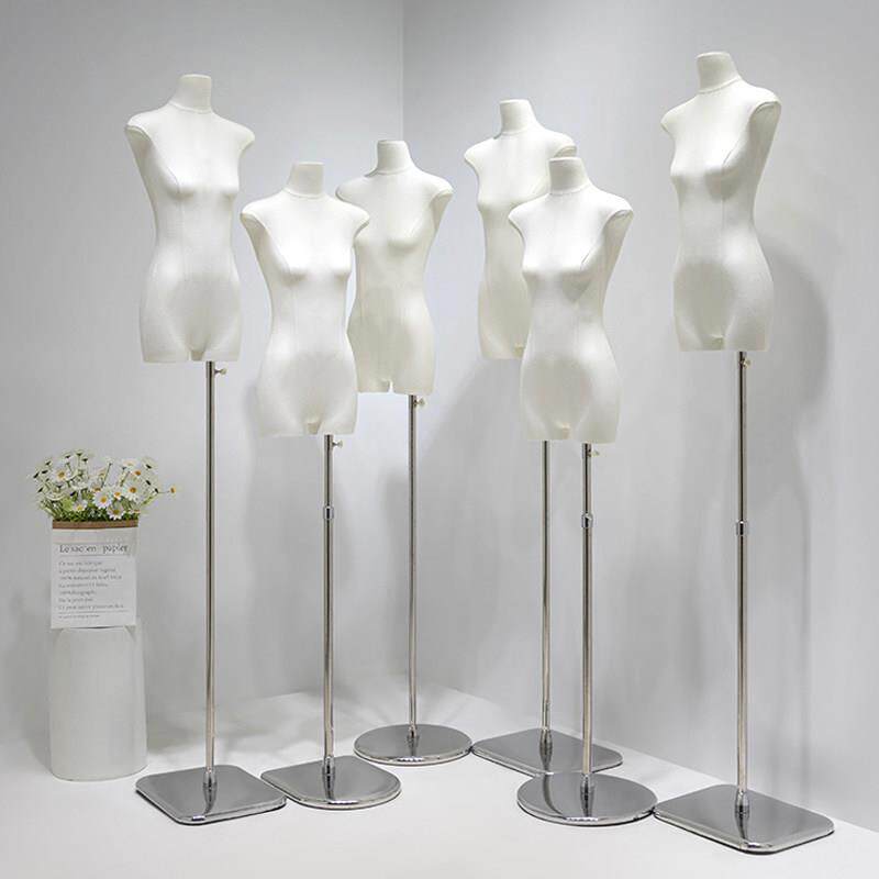 服装店扁身模特道具女半身假人偶扁平胸女装橱窗专用展示衣架人台