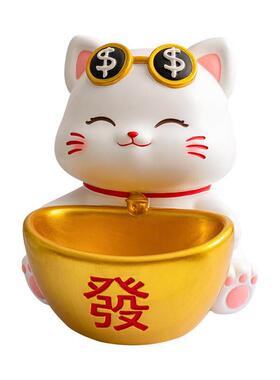 礼物入户玄关摆件钥匙收纳客厅家居鞋柜装饰品入宅大吉搬家招财猫