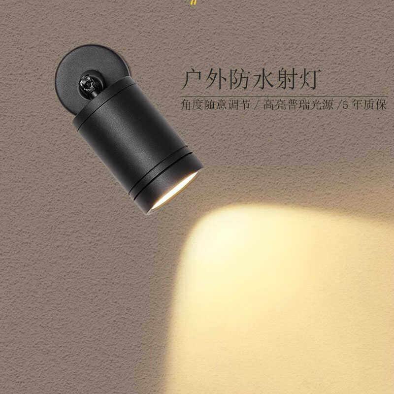 室内外可调角度LED射灯防水挂壁灯商铺大门洗墙照字广告招牌壁画