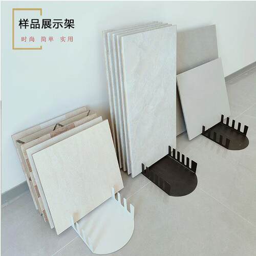 瓷砖样品石材画板展示架橱柜门色卡槽木样板玻璃小样品放置收纳架
