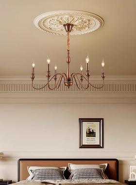 美复古厅吊灯客厅餐卧室主灯乡村法式田园蜡70681简约式大气烛书