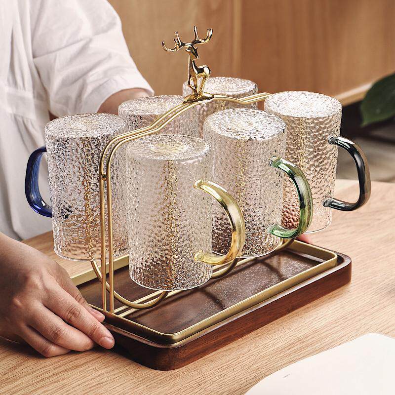 锤纹玻璃杯家用耐高温水杯套装客厅待客茶杯带把家庭喝水杯子马小,节庆用品/礼品,蜡烛,淘宝优惠券,粉丝福利购,淘宝优惠卷