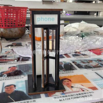 跨境新品Retro Vintage Tall PhoneBooth Lamp潮流复古电话亭灯