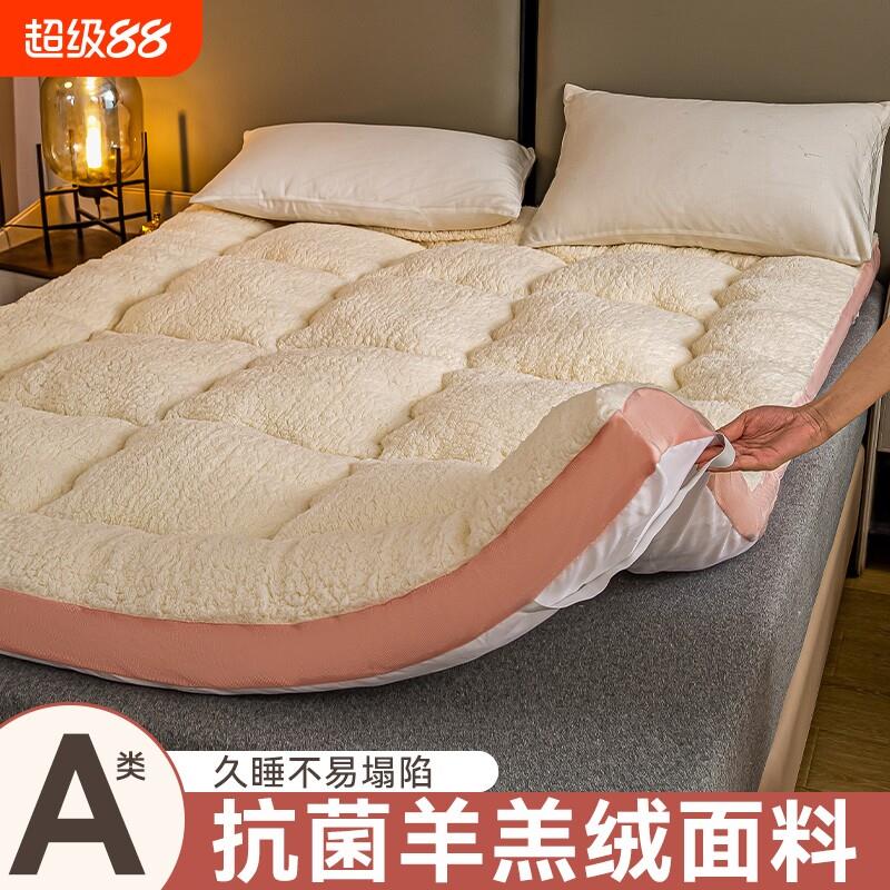 秋冬绒床垫羊羔绒牛奶绒软垫加厚加绒家用垫被床褥垫子学生宿舍