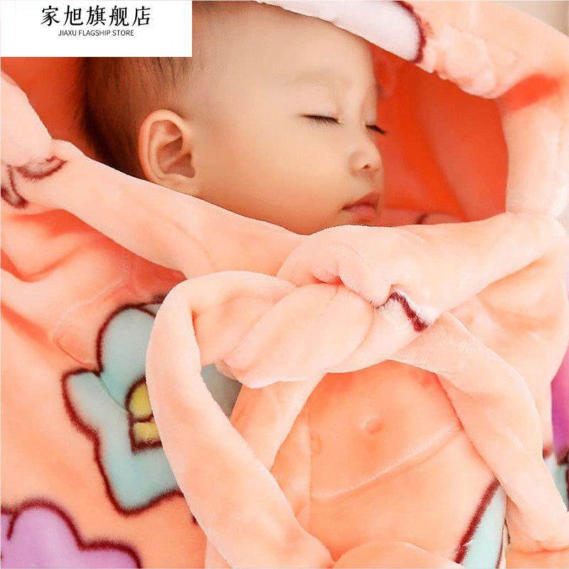 婴儿抱被初生宝宝被子夏夏款外出加厚包毯子珊瑚绒包被斗篷背抱毯