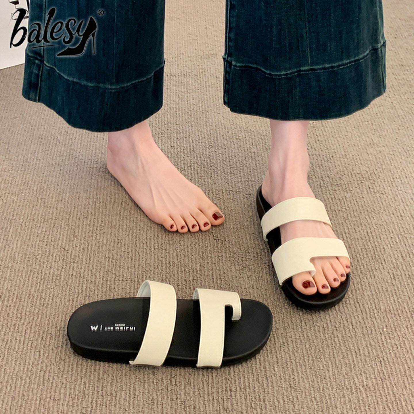 英国真皮增高一字拖女外穿2026新款夏季巨好看沙滩厚底套趾凉拖鞋