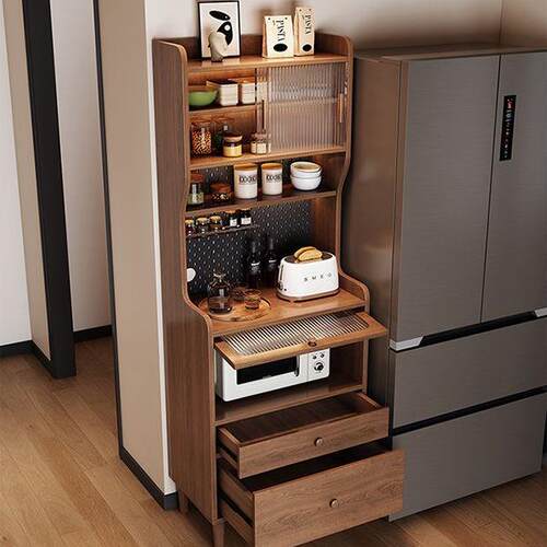 实木餐边柜一体靠墙橱柜咖啡茶水柜窄型家用客厅储物置物柜小户型