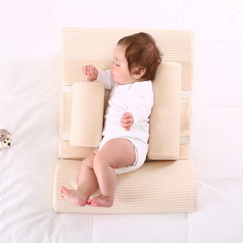 婴儿防侧睡翻身防偏头纠正定型枕斜坡垫防溢防吐奶新生儿哺乳枕头