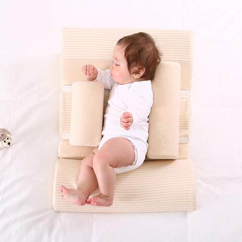 婴儿防侧睡翻身防偏头纠正定型枕斜坡垫防溢防吐奶新生儿哺乳枕头