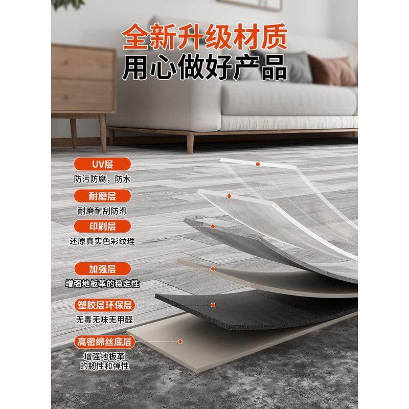地板加厚耐防水防自滑水磨泥革地直接铺家用pvc塑胶新型地板EKH贴