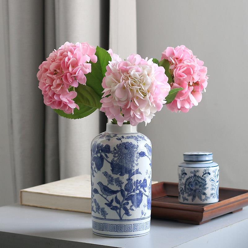 高彷真保湿手感彷真花绣球花客厅装饰品摆件花束高端轻奢假花花卉