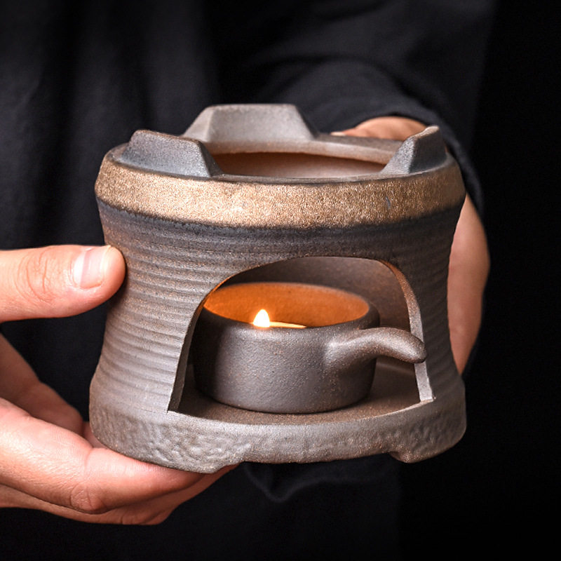 日式创意复古鎏金陶瓷底座温茶炉蜡烛加热保温老岩泥煮茶器煮茶炉,餐饮具,茶具礼盒,淘宝优惠券,粉丝福利购,淘宝优惠卷