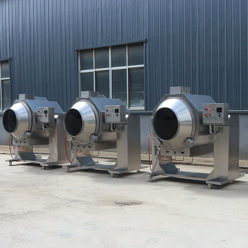 新品天燃气滚筒炒食机 大型电磁炒菜机 商用厨房自动炒菜锅