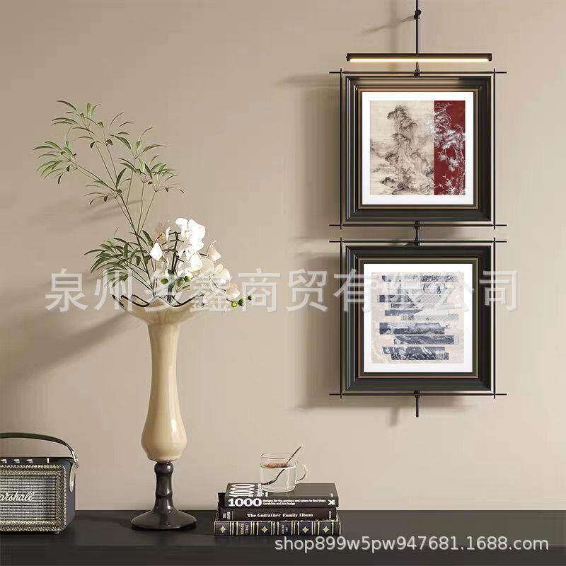 中古风装饰画法式复古壁画灯墙面高档金属铁艺挂饰酒店玄关氛围灯
