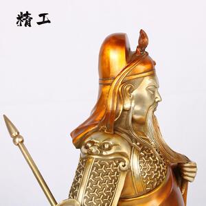 炯华铜雕 直供 铜关公 武关公 武财神佛事‘财神摆件铜工艺品