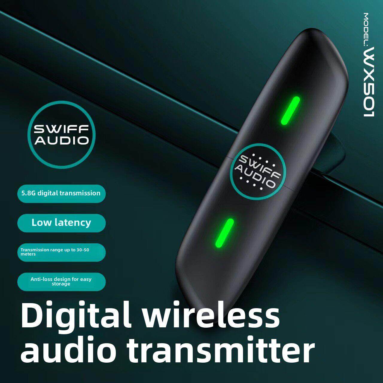swift Wx501电动吹管无线收发器电吉他蓝牙乐器音频收发器