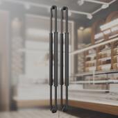 极简现代加厚不锈钢大门拉手真皮玻璃门把手高档酒店会所金色拉手