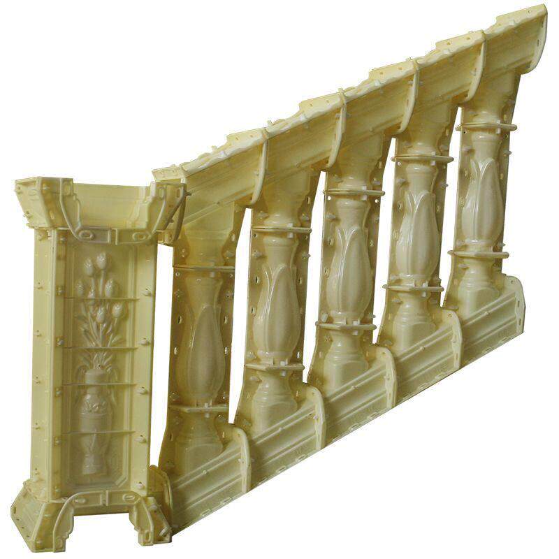 倾斜楼梯扶手模具罗马柱护栏水泥栏杆样板房室外斜坡模板成套
