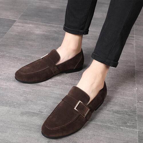 shoes for men summer bean shoes leather shoes 48大尺码豆豆鞋