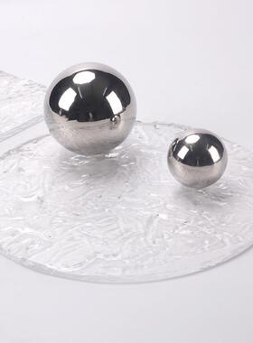 简约现代透明水波纹圆形托盘玻璃果盘桌面摆件样板房轻奢软装饰品