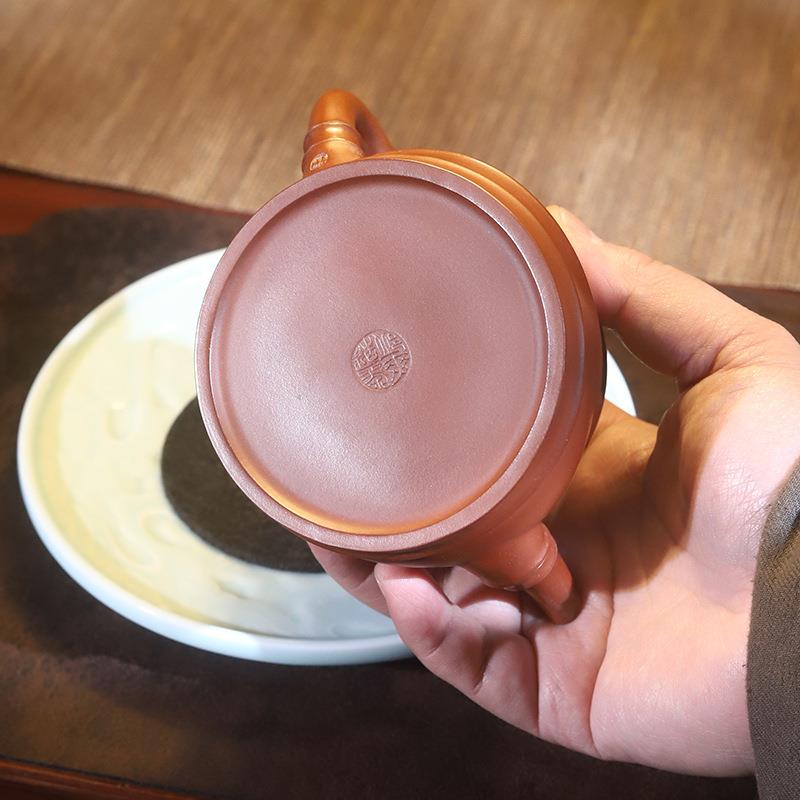 高端紫砂名家全纯壶手SY0155工泡茶壶原矿宜兴赵庄小泥竹韵壶26m0