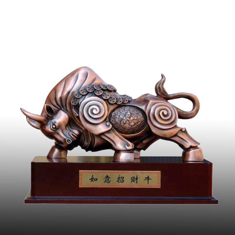 铸铜动物华尔街牛雕塑可定铜拓荒牛开荒牛铜耕牛雕塑