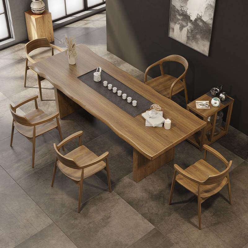 实木公桌茶盘一体泡茶茶桌椅组合夫现代家用办室功大板RMB茶台