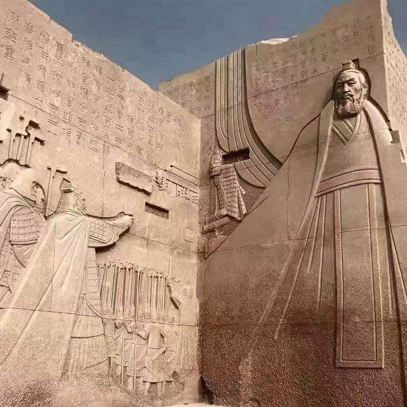 石雕浮雕人物五福梅兰竹菊雕塑入户门壁画影壁墙中式玄关