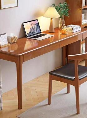 实木极窄电脑桌40/45cm宽桌子小户型家用学生写字桌卧室办公书桌