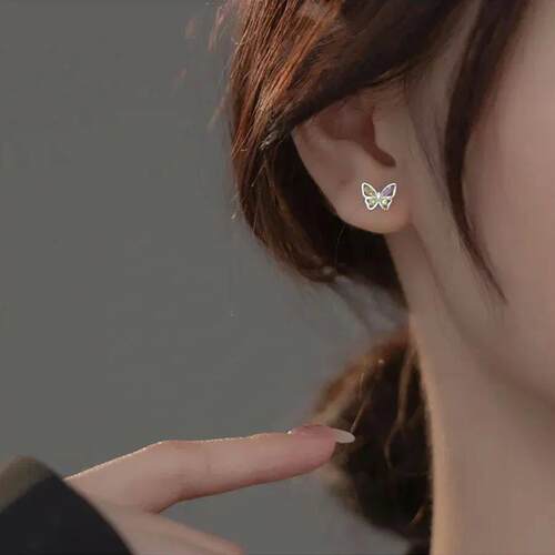 925 Silver Needle Tragus Piercing Helix Studs Earrings for W