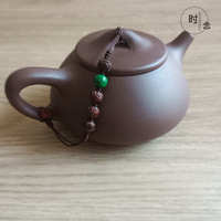 時(shí)念和田玉紫砂功夫茶壺蓋繩防摔裝飾高端掛壺把專用防掉保護(hù)配件