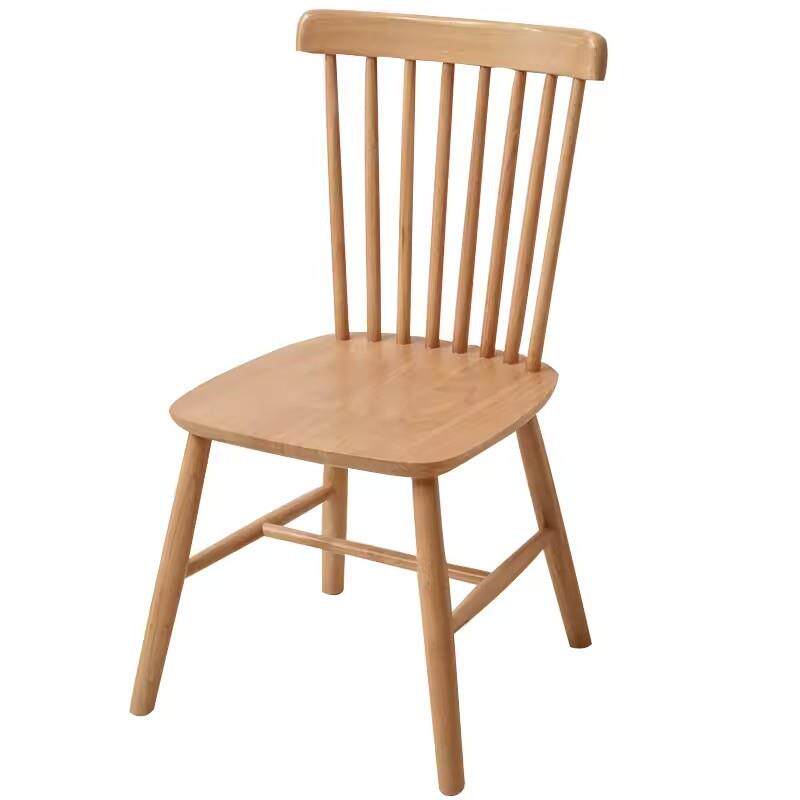 实木温莎椅化妆白色黑色椅子简约靠背餐桌木质椅北欧书桌家用