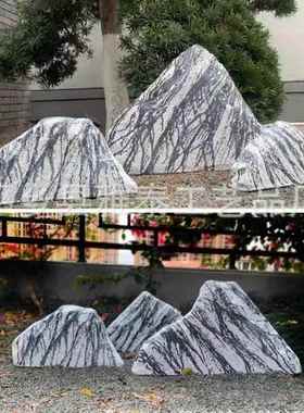 仿真雪浪石室内景观造景石装饰橱窗庭院切片玻璃钢假石头道具摆件