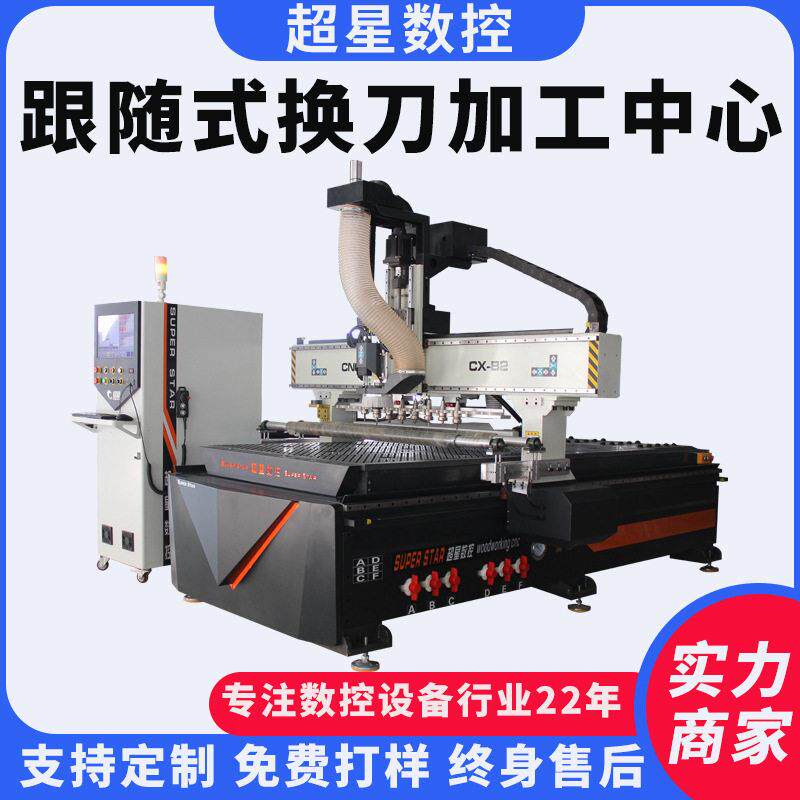 源头厂家板式家具下料机木工数控密度板复合板跟随式换刀加工中心