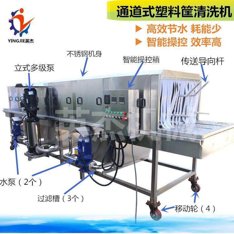 现货塑料周转筐清洗 怎样清洗塑料周转筐 果蔬菌类筐清洗机
